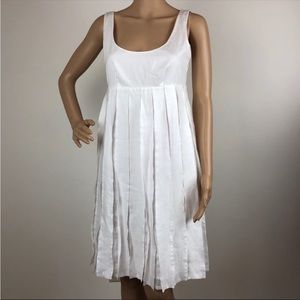 EUC Club Monaco White Cotton Empire Waist Summer Dress size 2